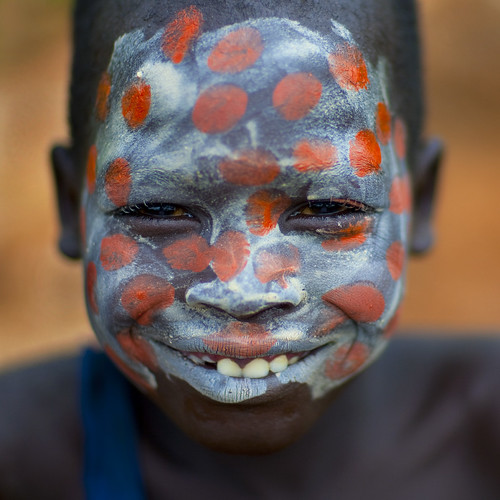 Surma boy with make up in Kibish area - Ethiopia