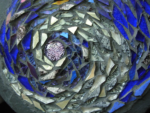 Moon Spiral Mosaic Mandala by Margaret Almon.