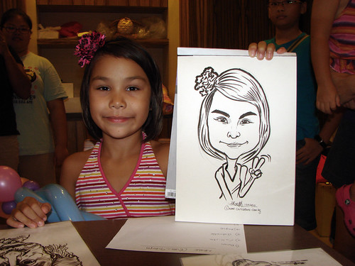 Caricature live sketching for birthday party 11092010 - 5