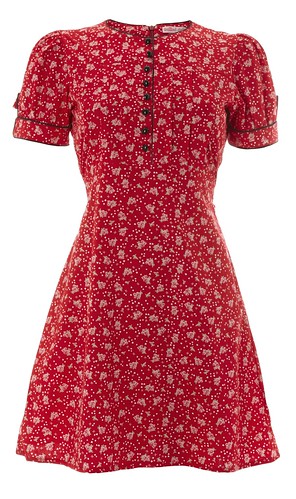 091 - Button It Dress - Red Heart Doily