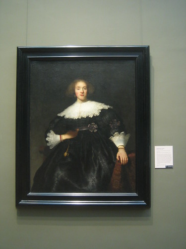 Portrait of a Young Woman with a Fan, 1633, Rembrandt (Rembrandt van Rijn)  _8287