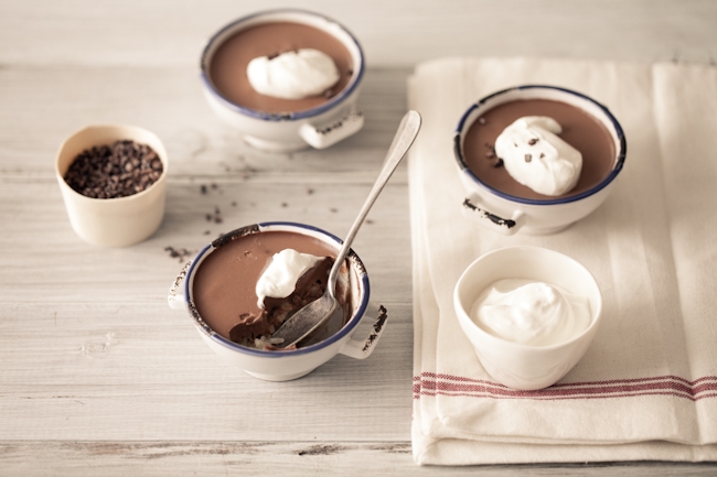 Vanilla Rice Pudding & Chocolate Panna Cotta
