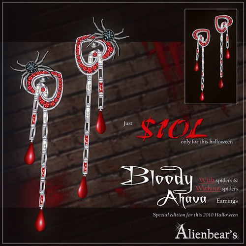 Bloody Ahava earrings halloween special