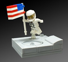 Astronauta LEGO bandera