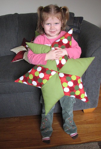 Large Christmas Star Pillow