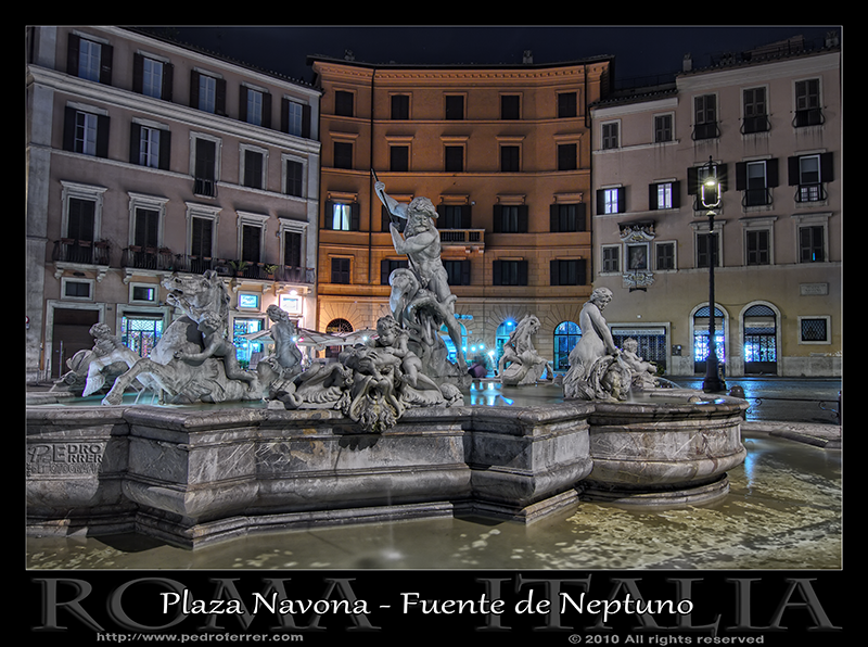 Roma - Plaza Navona - Fuente de Neptuno
