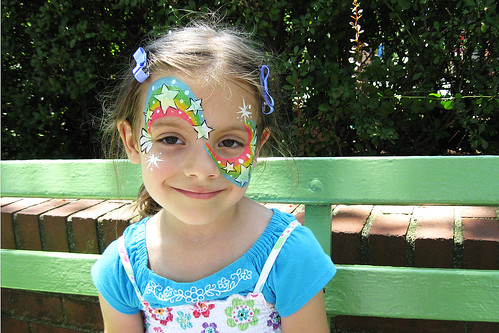 Face painting: It doesn't get any better than this to a five year old girl.