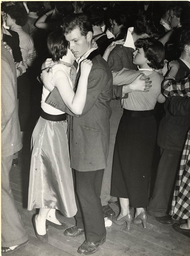 1955 July - Paul Popper - London - Teddy Boy and girlfriend moon-dancing at dance hall by blacque_jacques