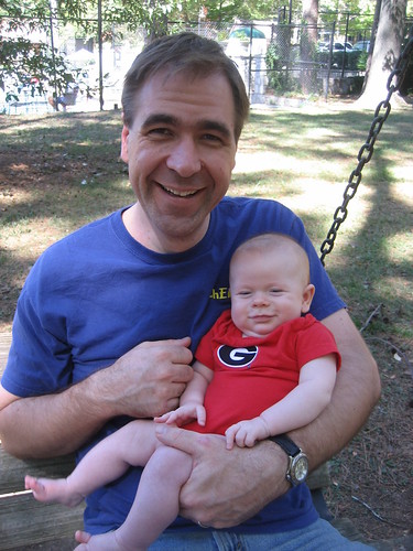 Daddy and Theo at the playground