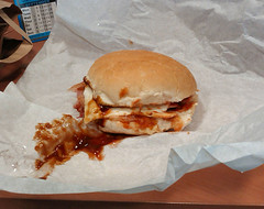 Square Pie Bacon and Egg Bap