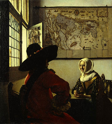 Officer and Laughing Girl, Johannes Vermeer, c. 1657