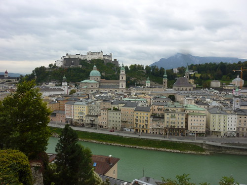 Salzburg, Hohensalzburg and a mountain