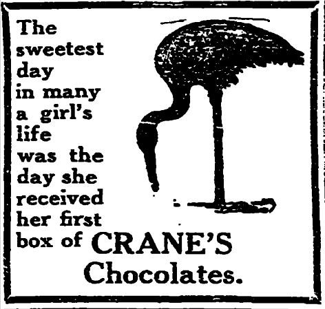 Crane's Chocolates Sweetest Day ad