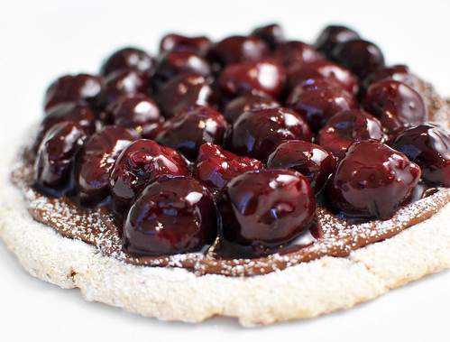 Nutella and Cherry Pizza