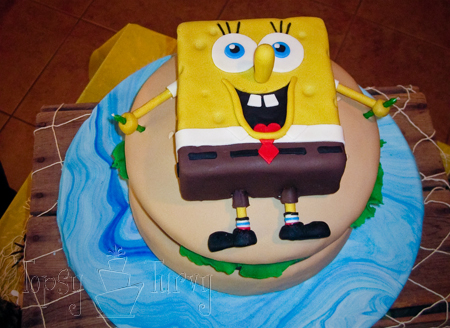 Spongebob Birthday Cake on Spongebob   Krusty Burger Birthday Cake   I M Topsy Turvy