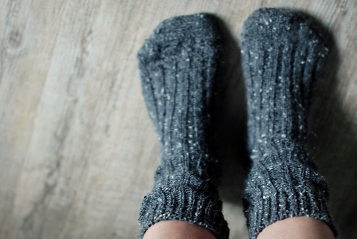 cozy weekend in irish slouchy socks...