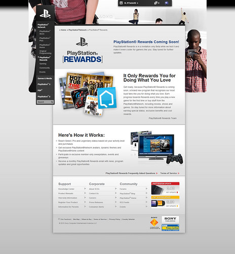 PlayStation Rewards Homepage