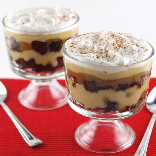 Chocolate Gingerbread, Pumpkin, and Sticky Toffee Trifle