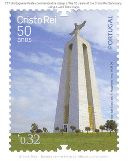 Portuguese Post Stamp - 50th anniversary of the Christ the King Sanctuary / Selo dos CTT - 50 Anos do Santuário do Cristo Rei