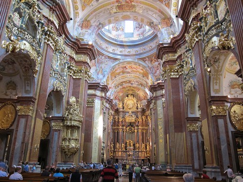 Interior of the church at Melk Abbey