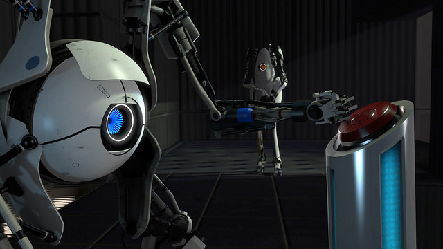 Portal 2 robots modo Co-op