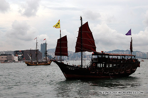 Spotted a Chinese junk ship