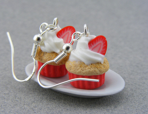 Strawberry Cupcake Earrings
