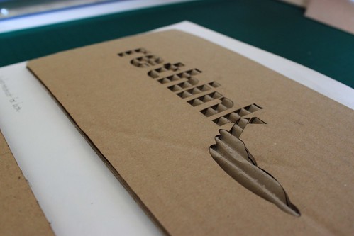 Laser cut top layer of card