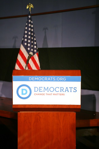 Democratic National Committee Chairman Tim Kaine Reveals New Democratic Party Logo & Website at George Washington University, September 15, 2010.