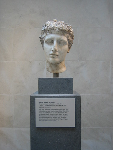 Marble head of an athlete, Roman, Antonine period, c. A.D. 138-92, Copy of a Greek bronze statue of c. 450-425 B.C. _8234
