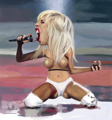 digital caricature of Lady Gaga - 5 small