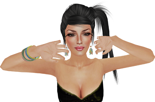 "LoQ Hairs" Breve - Ash Black at The Fall for the Couture Festival + EAR CANDY ~ STRIPED Dollarbie Set