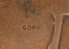 COPY mark on Higley copy reverse
