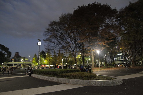 Autumn twilight at Yoyogi Park entrance