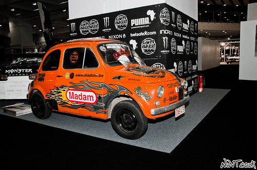 MPH 2010 Classic Fiat 500 On Gumball 3000 Stand