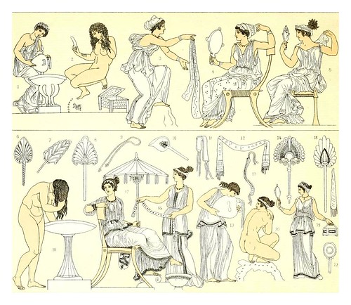 008-La toilette s en la Grecia clasica -Geschichte des kostüms in chronologischer entwicklung 1888- A. Racin