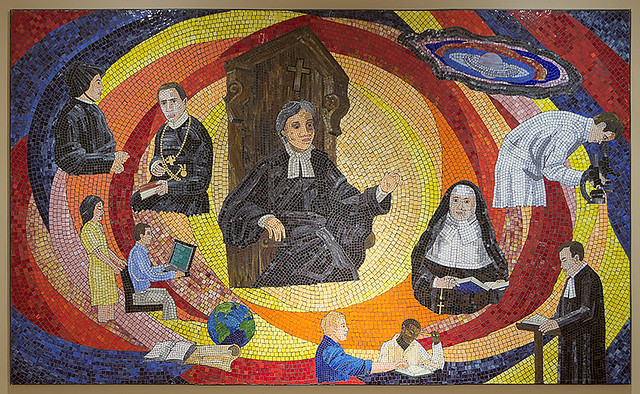 Christian Brothers College High School, in Town and Country, Missouri, USA - mosaic of Saint de la Salle, in the chapel