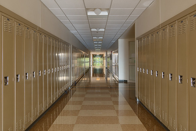 Christian Brothers College High School, in Town and Country, Missouri, USA - hallway