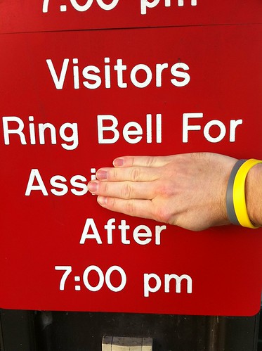Visitors ring bell for ass after 7:00 pm