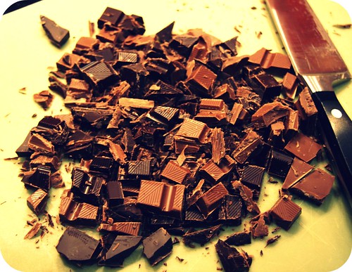 chopped chocolate