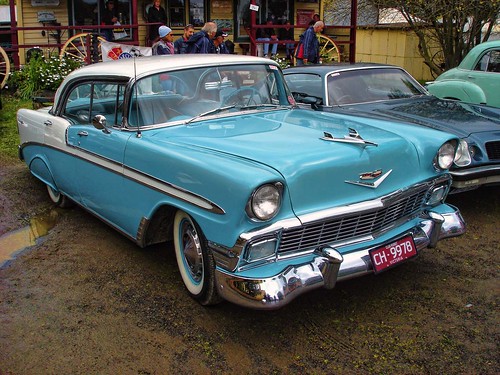 1956 Chevy Bel Air This cool 56 had the rear fender skirts which I hadn't 