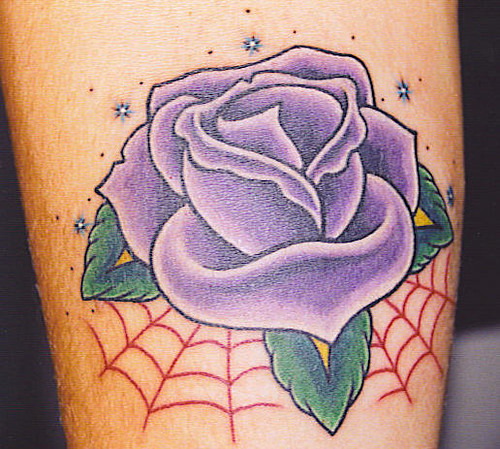 purple rose tattoo. This is a tattoo I had personaly drawn up in MOS school. purple rose tattoo | Flickr - Photo Sharing!