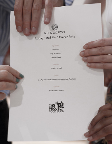 Luxury 'Mad Men' Dinner Party Menu