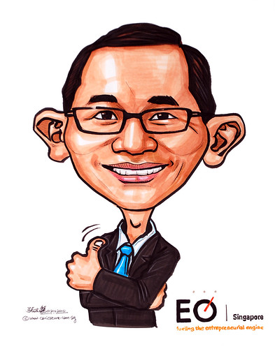Caricature of Tan Jit Khoon for EO Singapore