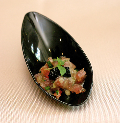 Canapes of Tuna with Avruga Roe - by Bistro Soori