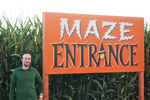 William at the Maze Entrance