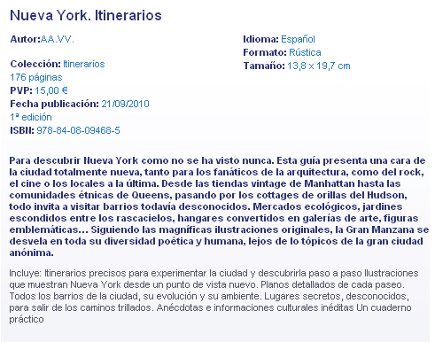 Lonely Planet - Itinerarios - New York