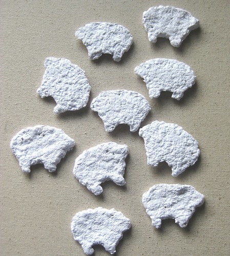 Flock of seed paper sheep