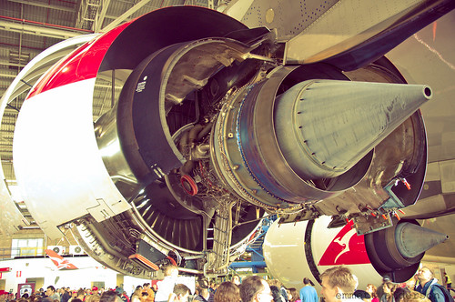 Qantas 90th Birthday A380 Engine Back Side Exhaust