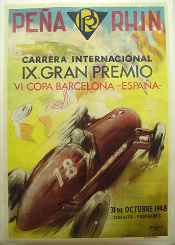 010-Peña Rhin Grand Prix, 1948-© 2010 Vintage Auto Posters. All Rights Reserved